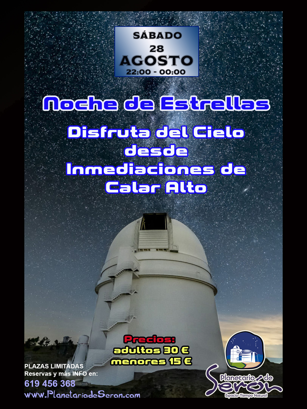 noche de estrellas desde calar alto. Descubre el cielo de Almería