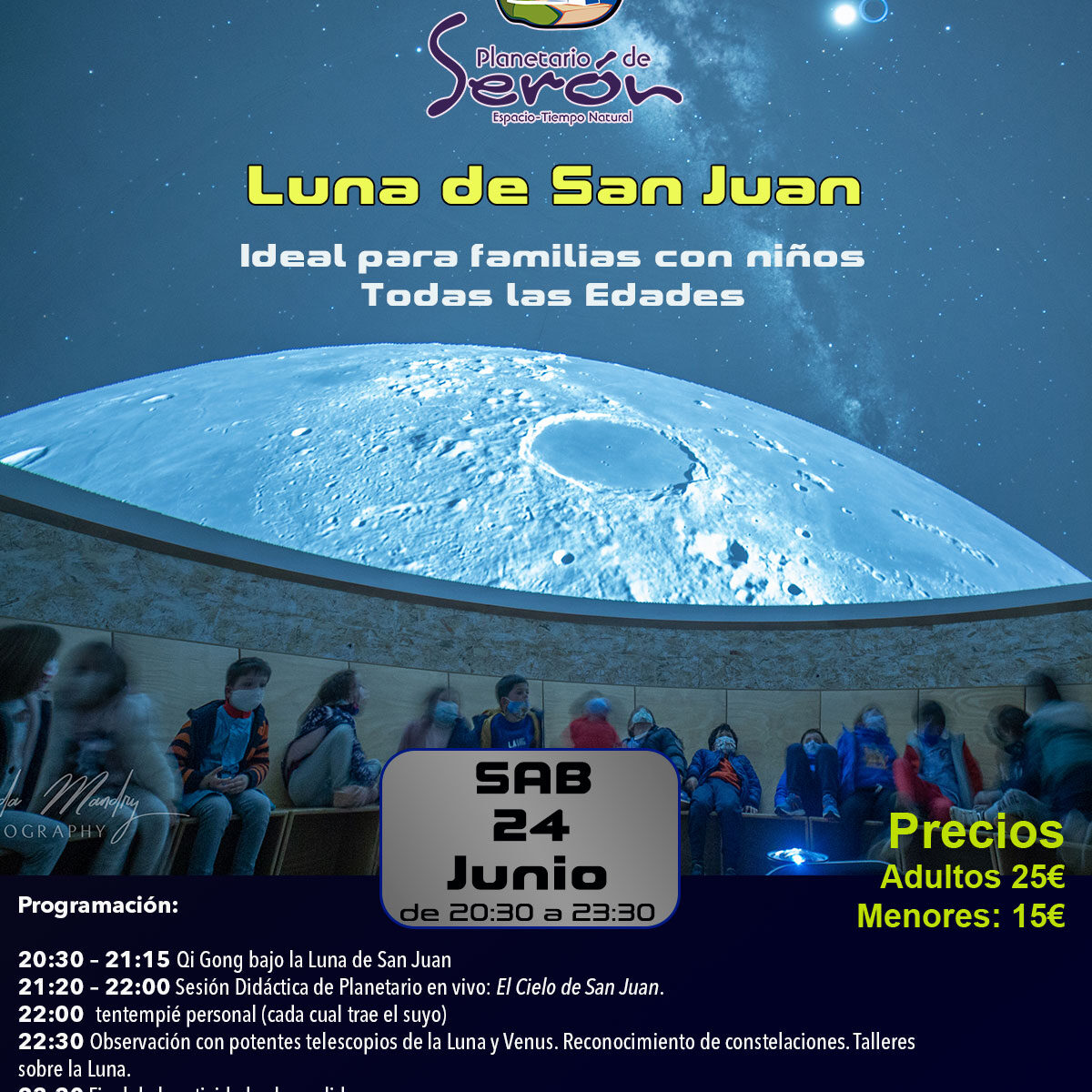 Noche de San Juan, Planetario y Observación de la Luna