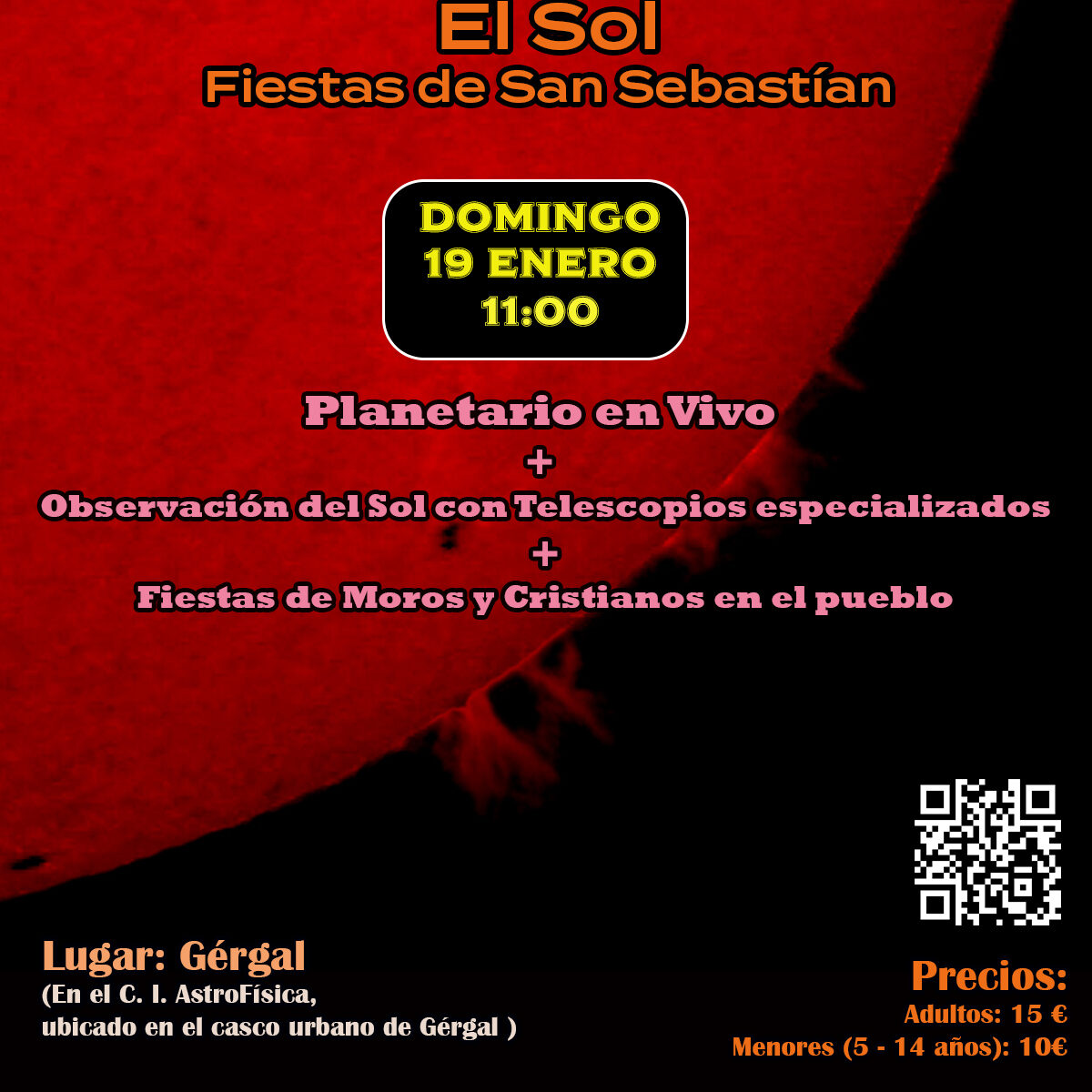 Observación del Sol y Planetario, proximos eclipses de Sol