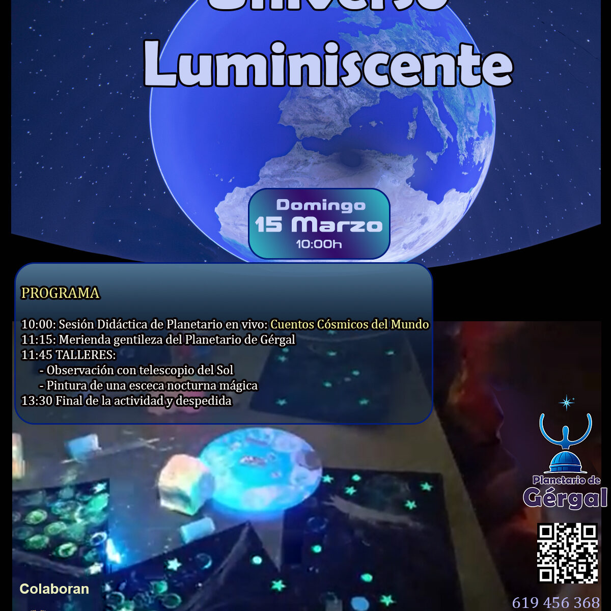 Universo Luminiscente en Almería, Planetario de Gérgal, observación del Sol