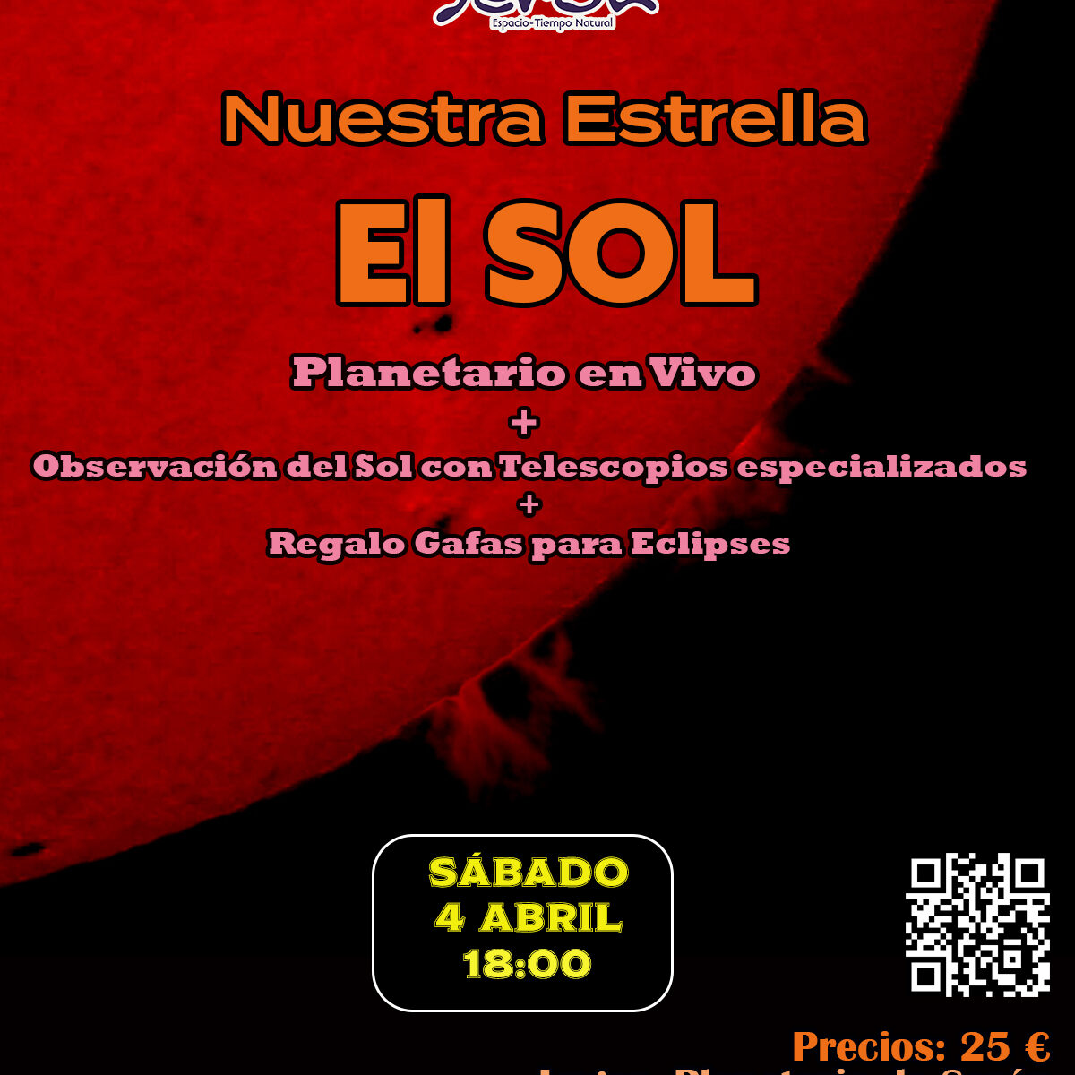 Nuestra estrella el Sol, observación del Sol y Planetario, gafas de eclipse gratuitass