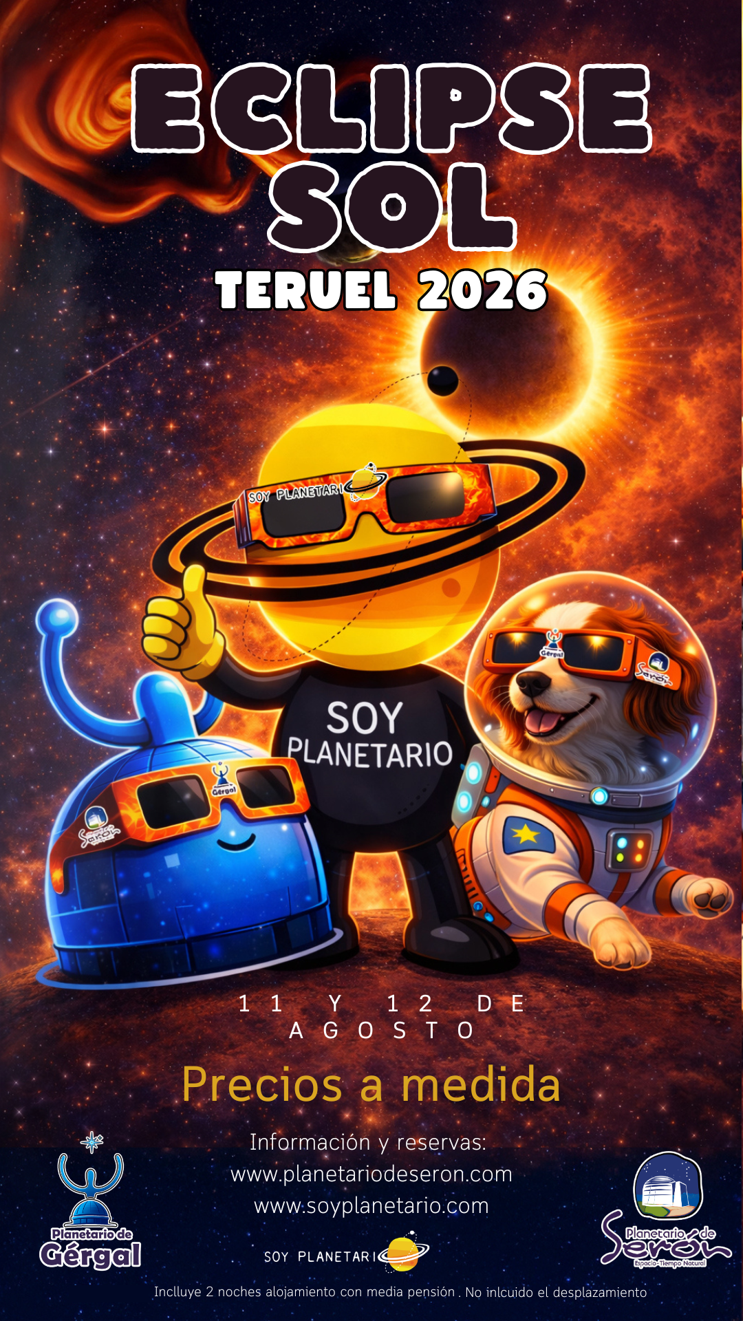 Eclipse España 2026 Planetario Serón Gergal Almeria y Soy Planetario
